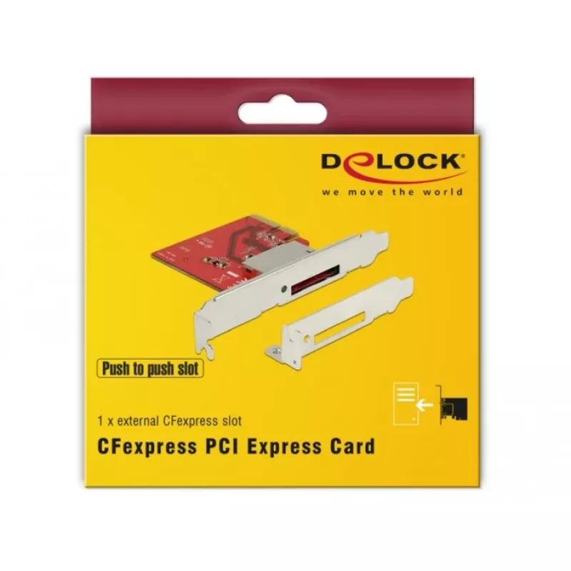 DeLOCK PCI Express > 1x externe CFexpress-sleuf - kaartlezer (CF) - PCI Express x4 3.0 (91748)