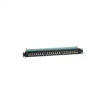 Patchpanel VALUE Cat.6 19 inch 24 poorten afgeschermd zwart