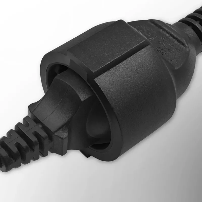 Netadapter QOLTEC IEC 320 C14 naar Franse stekker, 0,15 m kabel