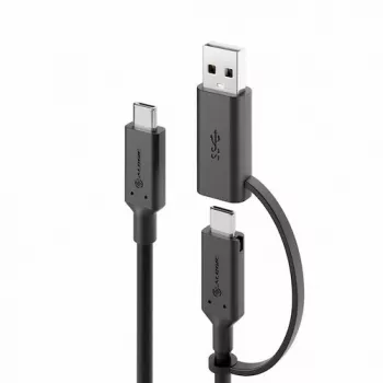 ALOGIC Elements Series USB-C naar USB-C kabel met USB-A-adapter 1,2 m 5 A 10 Gbit/s