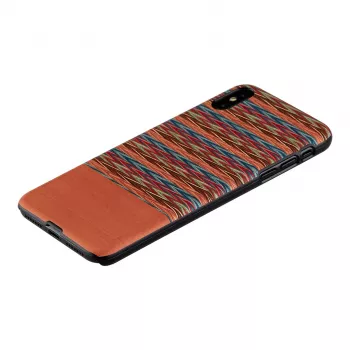 Telefoonhoesje van man and wood voor iPhone XS Max – bruin ruitpatroon met zwarte rand