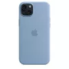 Apple iPhone 15 Plus siliconen hoesje met MagSafe - winterblauw