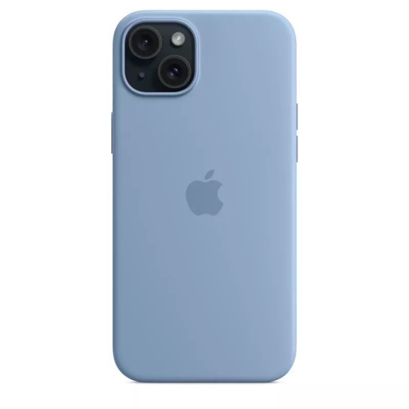 Apple iPhone 15 Plus siliconen hoesje met MagSafe - winterblauw