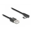 DeLOCK USB 2.0-kabel Type-A stekker naar USB Type-C stekker haaks 0,5 m zwart