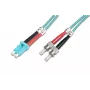 DIGITUS Professional - Patchkabel - LC Multi-Mode (M) - ST multi-mode (M) - 1,0m - Glasvezel - 50/125 micrometer - OM3 - halogeenvrij, met knikbescherming
