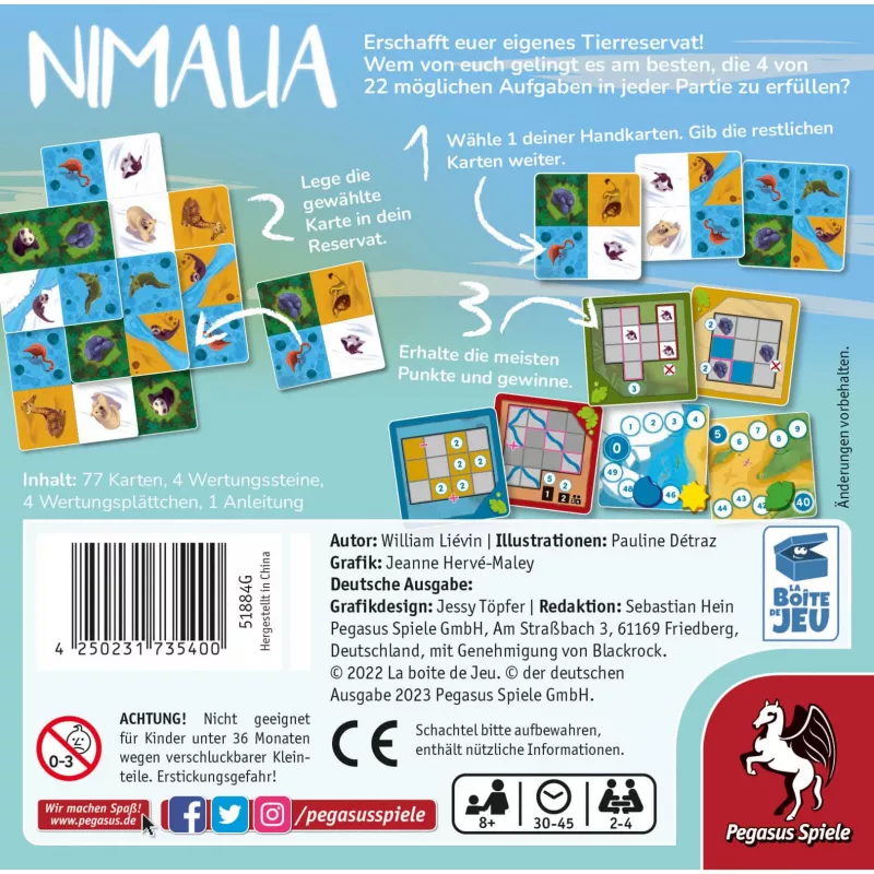 Nimalia, bordspel