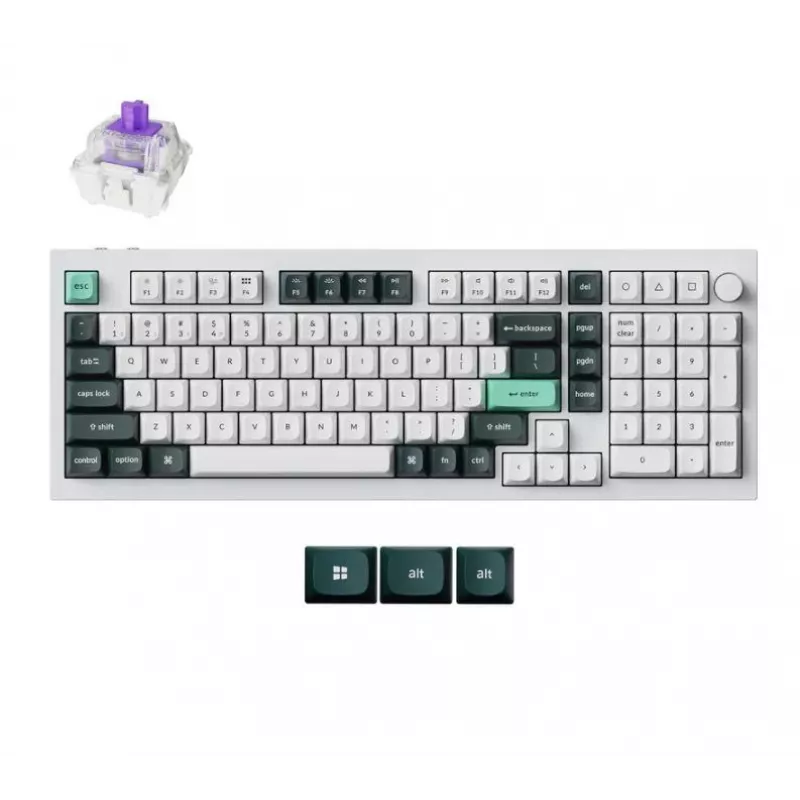 Keychron Q5 HE RGB draadloos toetsenbord, witte behuizing (Q5H-P1)
