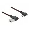 USB-kabel DeLOCK EASY-USB 2.0 Type-A stekker naar Micro-B stekker haaks 0,2 m zwart