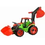 Lena GIGA TRUCKS tractor met voorlader, tractor, 3 jaar, kunststof, blauw, grijs, wit
