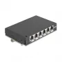 Patchpanel DELOCK mini desktop RJ45 6 poorten Cat.6A afgeschermd, metaal, zwart, 80×22×125 mm