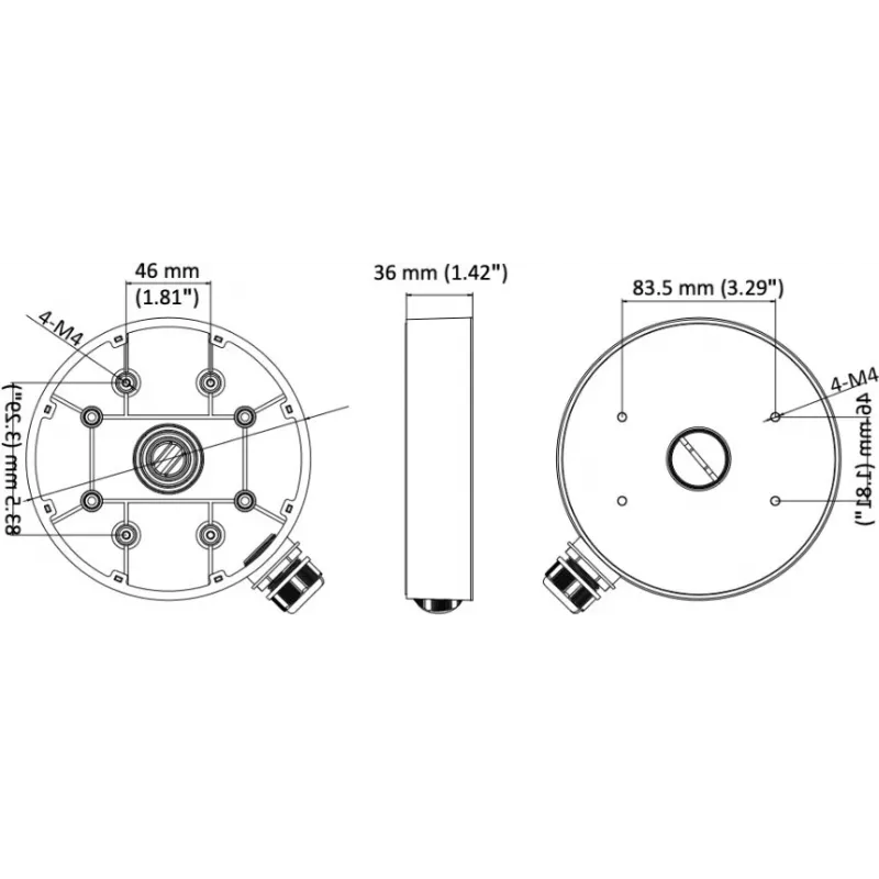 Accessoire HIKVision DS-1280ZJ-DM55 montagedoos