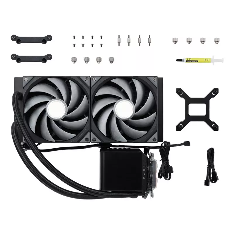 TRYX PANORAMA 280 Processor Vloeistofkoelsysteem 14 cm Zwart 1 stuk