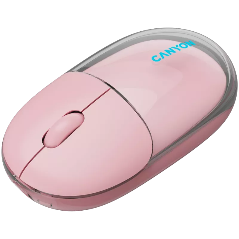 CANYON muis OnClick 24 BT/ draadloos transparant/roze