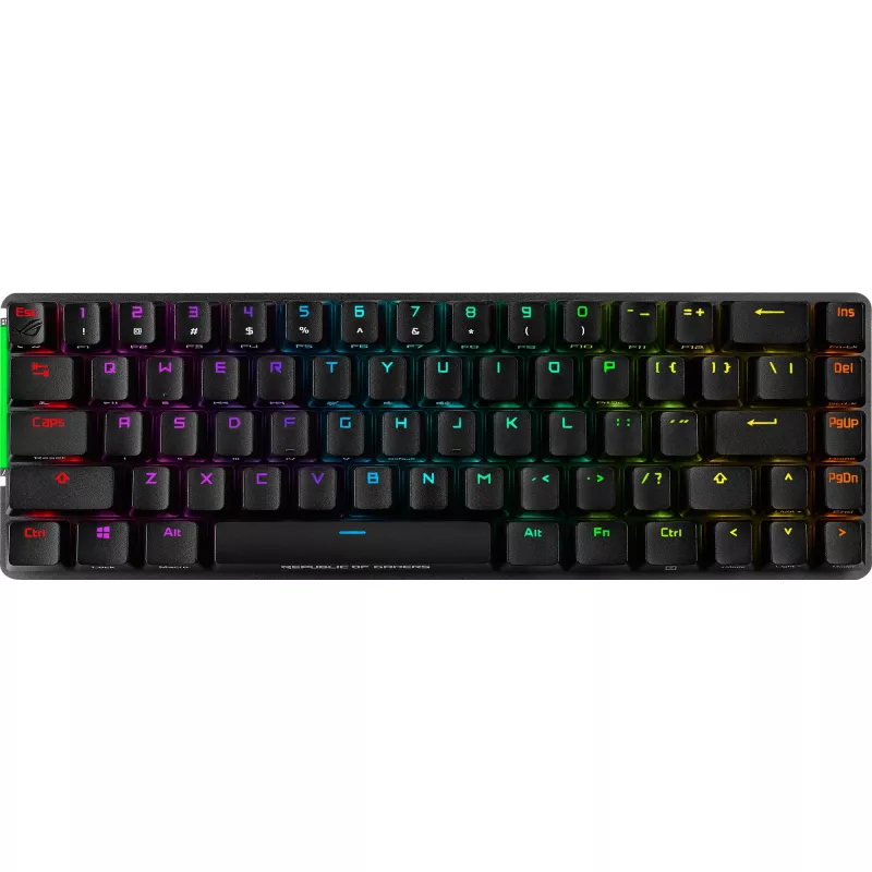 Mechanisch toetsenbord ASUS ROG Falchion — compacte 65%-layout, Cherry MX Red schakelaars, RGB-achtergrondverlichting