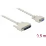 Seriële kabel DELOCK 86909, D-Sub 25-polig naar D-Sub 9-polig, beige, 0,5 m