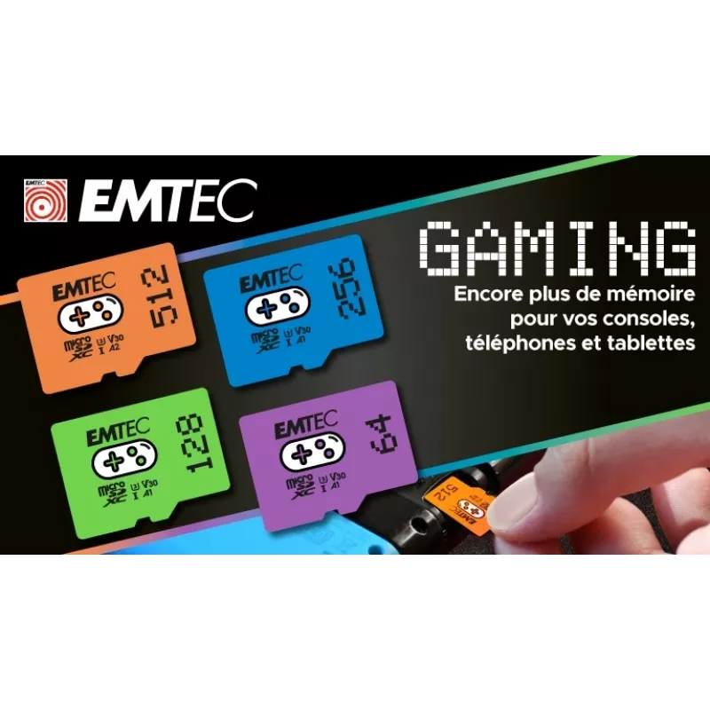 MicroSDXC-kaart Emtec Gaming 512 GB