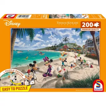 Thomas Kinkade Studios: Disney - Mickey & Minnie in Florida, puzzel 200 stukjes