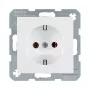 Stopcontact type F Berker 47438989, wit, duroplast behuizing, 250V 16A, IP20, diepte 32mm