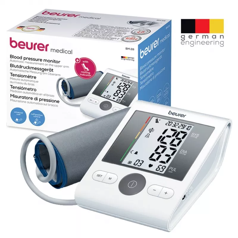 Bloeddrukmeter Beurer BM28 automatische meting met LC-display