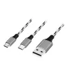 LogiLink CU0202 USB-kabel USB 2.0 1,2 m USB A USB C/Micro-USB A grijs