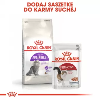 Droogvoer voor katten Royal Canin Sensible 33 Adult — 2 kg, eiwit 33%, vet 22%, ondersteunt de spijsvertering, gevogeltesmaak