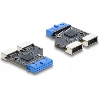USB-hub DELOCK 5 Gbit/s 20-pins header naar 2× USB-A 5 Gbit/s