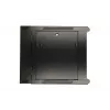 Extralink rackmount-behuizing 9U 600x600 AZH zwart wandgemonteerd, zwaaiend type