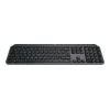Logitech MX Keys S 920-011589 draadloos toetsenbord op volledige grootte, Bluetooth LE / Logi Bolt, verlicht, oplaadbaar via USB-C, QWERTY US International, met polssteun, grafiet