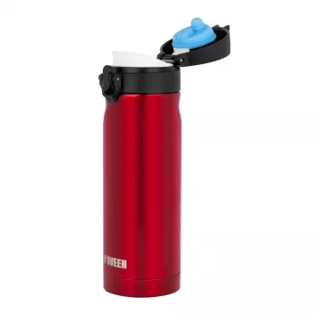 Thermosfles NOVEEN TB825 400 ml – geïsoleerde RVS drinkbeker, rood