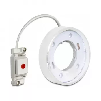 Verlichtingsaccessoire DELOCK 46019, wandhouder van wit kunststof, 83,5×83,5×26,5 mm