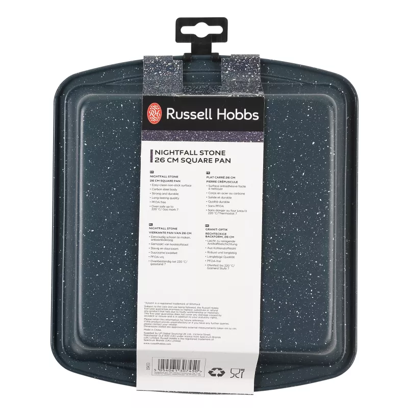 Vierkante koekenpan Russell Hobbs RH00997EU73 26 cm stone antiaanbaklaag