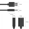 USB-kabel UNITEK Y-C447GBK 0,5m USB 2.0 zwart