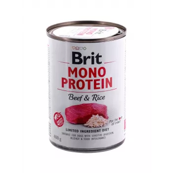 BRIT Mono Protein Beef & Rice – natvoer voor honden – 400 g