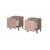 Nachtkastje cama meble NOVA 44x40x52 cm roze mat, 1 lade, 16 mm frame