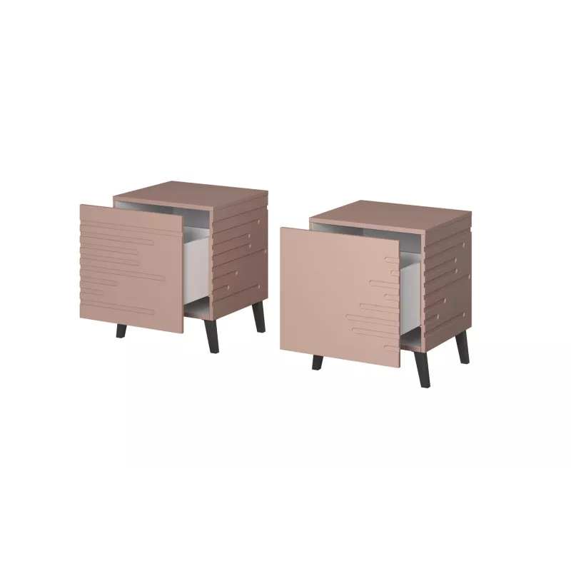 Nachtkastje cama meble NOVA 44x40x52 cm roze mat, 1 lade, 16 mm frame
