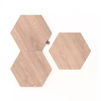 Sfeerverlichting Nanoleaf Elements Houtlook Hexagon Uitbreidingspakket 3 stuks