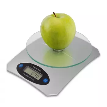 Elektronische keukenweegschaal ESPERANZA Avocado grijs — 5 kg capaciteit, bamboeplatform, eenheden g/lb/oz