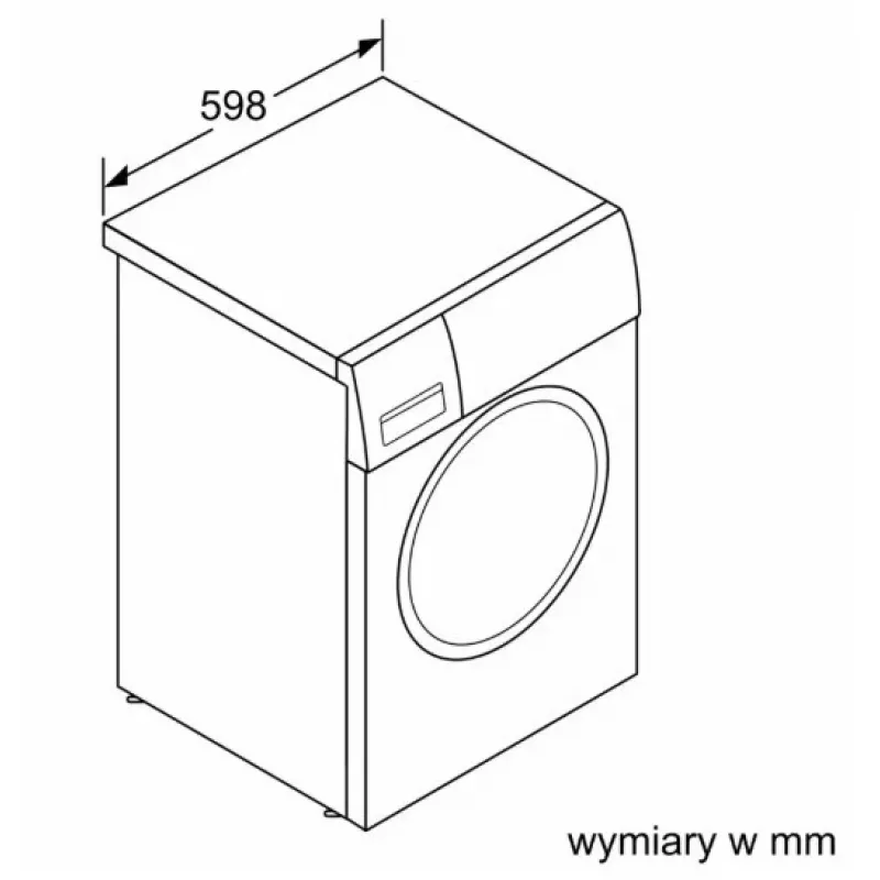 Frontlader wasmachine Bosch WGE02201PL — 8 kg, 1200 t/min, 55 l trommel, LED-display, inverter