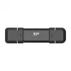 Silicon Power DS72 250 GB draagbare stick-SSD, USB 3.2 Gen 2, USB-A/USB-C, zwart