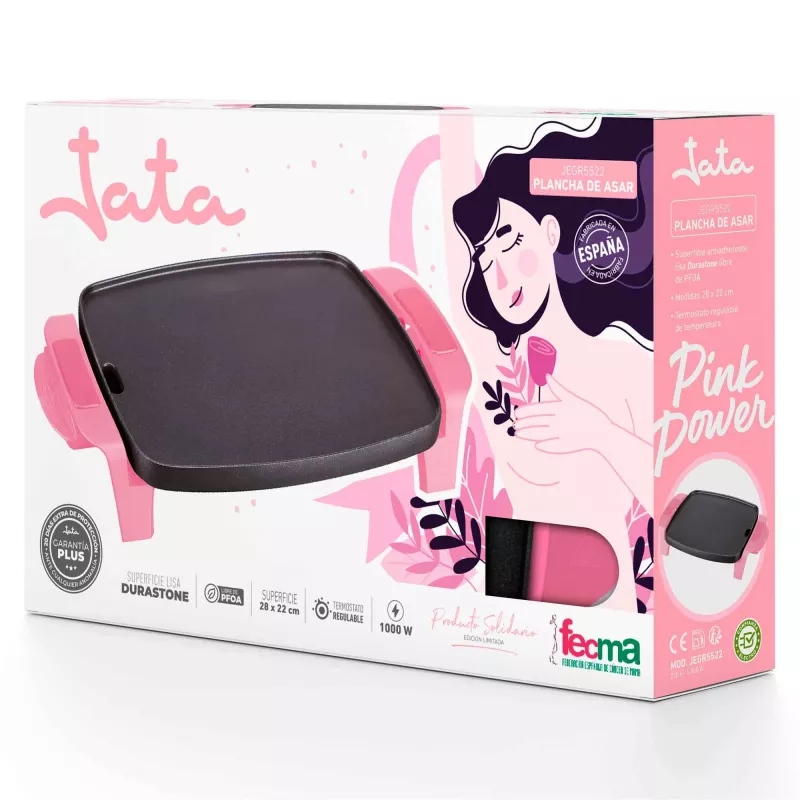 Elektrische grill Jata JEGR5522 – antiaanbaklaag, instelbare temperatuur, tafelmodel