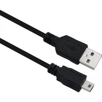 USB-kabel Helos 288315 USB 2.0 2m USB A mini-USB B zwart