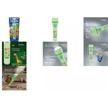 Handzaklamp Varta Kids Flashlight lichtgroen ABS PC 70h batterijduur