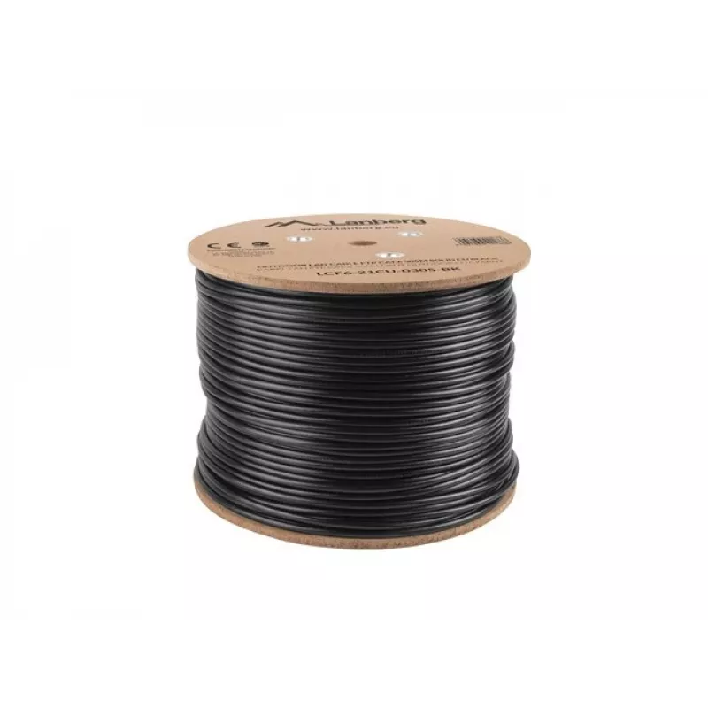 Lanberg LCF6-21CU-0305-BK netwerkkabel Zwart 305 m Cat6 F/UTP (FTP) buiten