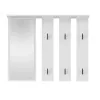 Kapstok + spiegel PARMA 100x15x.81.5 cm, wit