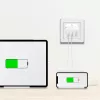 Dubbele USB-stopcontactadapter 65W, 2xUSB-C, wit