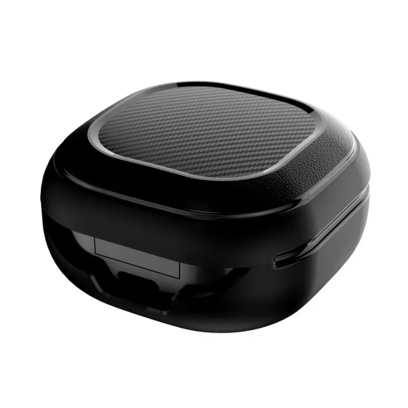 Tech-Protect Rough Carbon hoes voor de oplaadcase van Samsung Galaxy Buds 2 Pro/2/Live/Pro, zwart