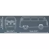 Modelbouwpakket Cobi Volkswagen T2b bus oranje, schaal 1:35, bouwpakket