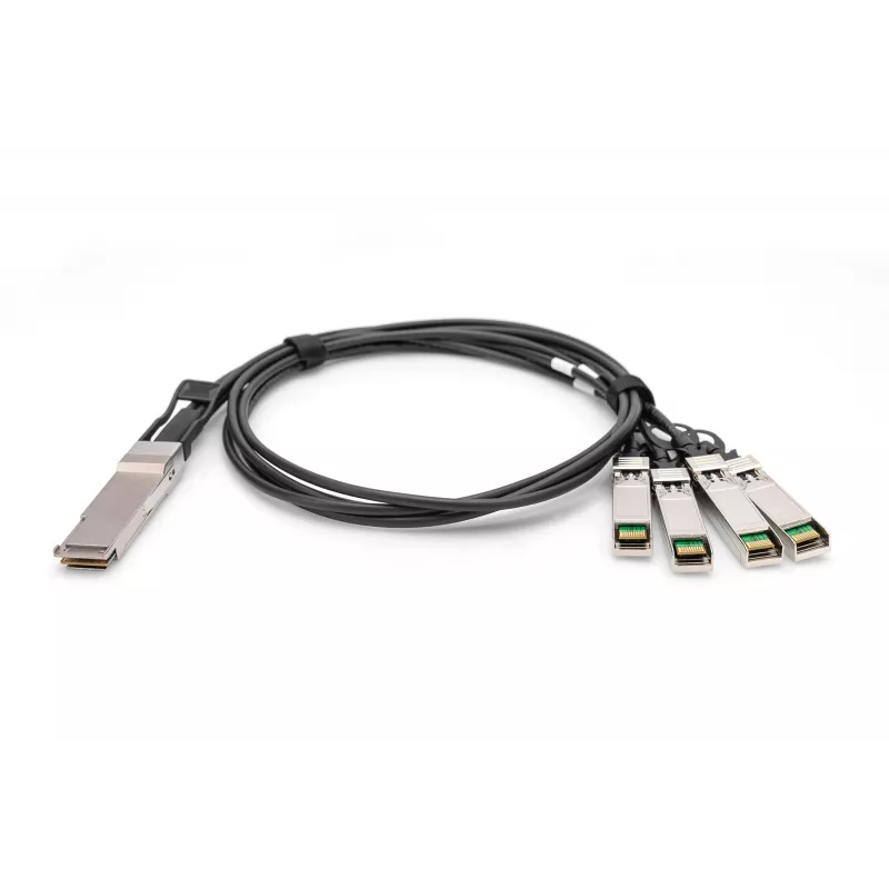Direct-attach-kabel Digitus 40G QSFP+ naar 4xSFP+ 1m