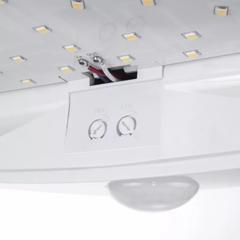 Wand-LED-lamp MACLEAN MCE357W met IR-bewegingssensor, wit, voor buiten en binnen