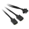 Kabeladapter Kolink 4-pins ventilator naar 3-pins 5V ARGB, 0,4 m